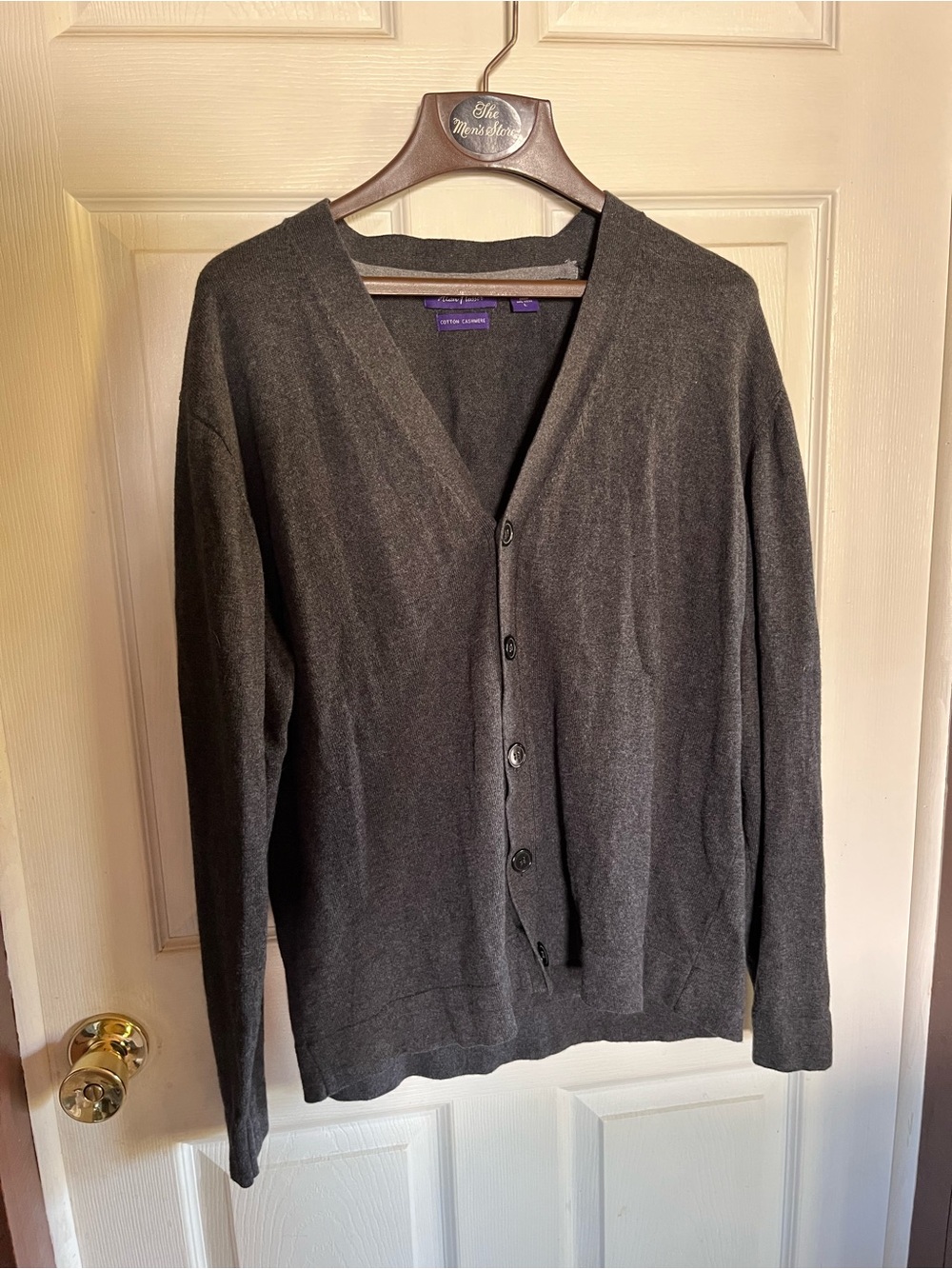 Alan Flusser Charcoal Gray Button-Front Cardigan